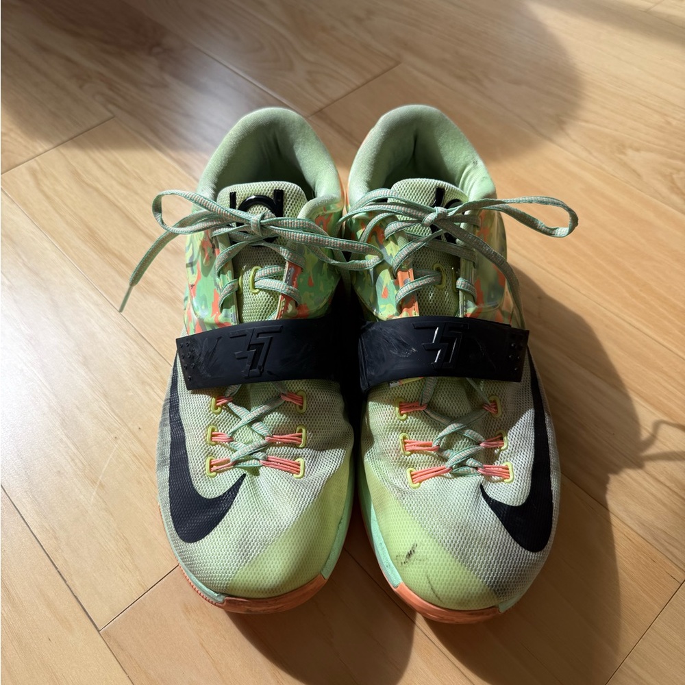 Nike KD 7 Easter Green Liquid Lime Vapor Green Sunset Glow Black Sneakers